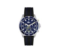 Lacoste Chronograph Quartz Watch for Men MAINSAIL Collection with Black Silicone Bracelet - 2011361