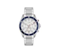 Lacoste Chronograph Quartz Watch for Men MAINSAIL Collection with Silver Stainless Steel Bracelet - 2011360