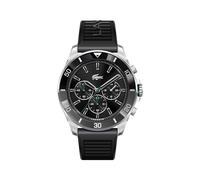 Lacoste Chronograph Quartz Watch for Men TIEBREAKER Collection with Black Silicone Bracelet - 2011152