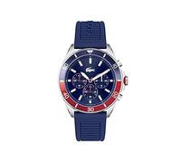 Lacoste Chronograph Quartz Watch for Men TIEBREAKER Collection with Blue Silicone Bracelet - 2011154