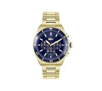 Lacoste Chronograph Quartz Watch for Men TIEBREAKER Collection with Gold Colored Stainless Steel Bracelet - 2011151