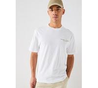 Lacoste Classic Fit Back Print Embroidered T-Shirt, White, Size S, Men White