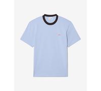 Lacoste Mens Contrast Collar T-Shirt - Colour: HBA Chambray - Size: 4/M
