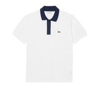 Lacoste Classic Fit Contrast Collar Polo Shirt White/Navy Blue