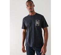 Lacoste Classic Fit Embroidered Heavy Cotton T-Shirt- Black, Black, Size M, Men Black