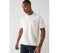 Lacoste Classic Fit Knitted Polo Shirt, White, Size L, Men White