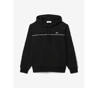 Lacoste Classic Fit Logo Stripe Hoodie Pure Black - S