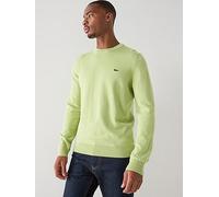 Lacoste Classic Fit Merino Wool Knitted Jumper, Light Green, Size S, Men Light Green