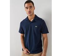Lacoste Classic Fit Open Neck Polo Shirt, Navy, Size S, Men Navy