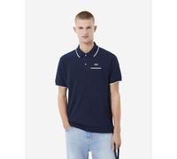 Lacoste Pocket Accent L.12.12 Mens Classic Fit Polo Shirt - Navy Blue / Flour - Navy Blue/Flour - XL