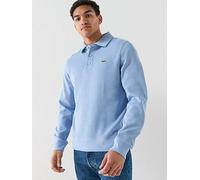 Lacoste Classic Fit Polo Collar Ribbed Polo Shirt, Blue, Size S, Men Blue