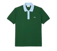 Lacoste Classic Fit Polo Shirt, Contrast Collar, Green/Blue (UK, Alpha, XL, Regular, Regular, Green)