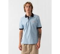 Lacoste Classic Fit Contrast Rib Short Sleeve Polo Shirt Blue - M