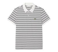 Lacoste Mens Striped Petit Piqué Polo Shirt - Colour: 7XI Blackbird/Flour - Size: 6/XL