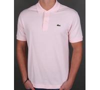 Lacoste Classic Two Button Polo Shirt Pink - Short Sleeve Pique Cotton Polo