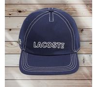 Lacoste Classic Unisex Heritage Branded Cotton Cap Hat RK2243 Navy Spellout Logo