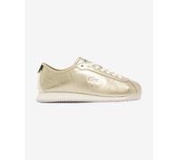 Lacoste Club-Low Metallic Leather Shoes Gold White Women - 36