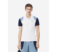 Lacoste Color Block Ultra-Dry short sleeve polo white light blue navy blue - L