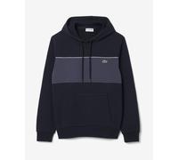 Lacoste Colorblock Fleece Hoodie Black Grey - S