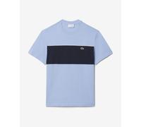 Lacoste Colour-Block Cotton Short Sleeve T-Shirt Blue - L