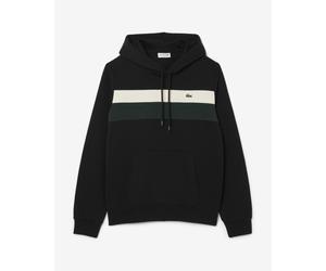 Lacoste Colour-Block Fleece Hoodie Black Green White - XL