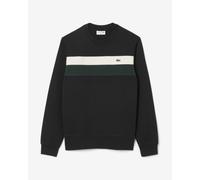 Lacoste Colour-Block Fleece Sweatshirt Black Green White - XS