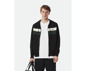 Lacoste Colour-Block Full Zip Hoodie Black Green White - S