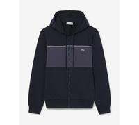 Lacoste Colour-Block Full Zip Hoodie Black Grey - XS