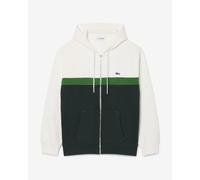 Lacoste Colour-block Full Zip hoodie white dark green green - L
