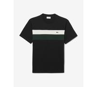 Lacoste Colour-Block Short Sleeve T-Shirt Black White Green - L