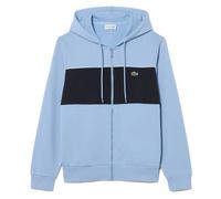 Lacoste Colour Block Zipped Hoodie Light Blue/Navy - M