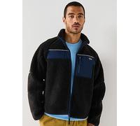 Lacoste Colourblock Fleece Zipped Jacket, Black, Size L, Men Black