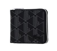 LACOSTE Compact Zip Wallet Monogram Noir Gris