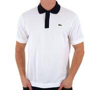 Lacoste Mens Ribbed Collar Polo Shirt - Colour: 522 White/Navy Blue - Size: 5/L