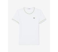 Lacoste Contrast Trim Short Sleeve T-Shirt White Green Women - 38