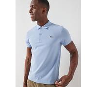 Lacoste Cotton Blend Ottoman Polo Shirt, Blue, Size L, Men Blue