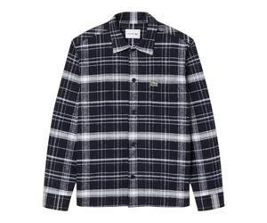 Lacoste Cotton Plaid Overshirt Navy