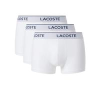 Lacoste 3 Pack Cotton Trunks- White, White, Size S, Men White