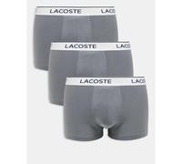 Lacoste Cotton Stretch Trunk 3 Pack Grey
