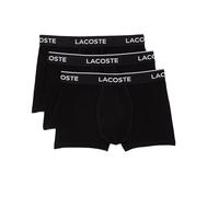 Lacoste Cotton Stretch Trunks, Black, Pack of 3 (UK, Alpha, L, Regular, Regular, Black)