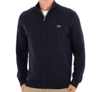 Lacoste Mens Cotton Zip Through Sweatshirt - Colour: 166 Navy Blue - Size: 7/XXL