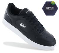 Lacoste Court Ace 224 Men's Trainers Shoes Black Leather 750SMA0070312 NEW