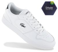 Lacoste Men's Court Ace Leather Sneakers Size 11 UK White & Black