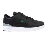 Lacoste Court Cage 0721 1 SMA Lace-Up Black Smooth Leather Mens Trainers 741SMA0
