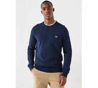 Lacoste Mens Organic Cotton Crew Neck Sweater - Navy Blue 166 - Navy Blue 166 - L