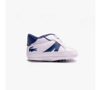 Lacoste Crib Unisex Kids Synthetic Touch Fasten White/Blue Casual Trainers