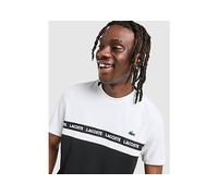 Lacoste Croc Colour Block Tape T-Shirt - White - Mens 5/L