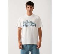 Lacoste Croc Logo Mens T-Shirt - Flour/Limestone CPI - Flour/Limestone CPI - L