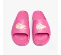 Lacoste CROCO 2.0 Womens Cushioned Sliders Pink/Off White - UK 5
