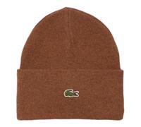 Men's Lacoste Mens Embroidered Croc Wool Beanie - Brown - Size: ONE size